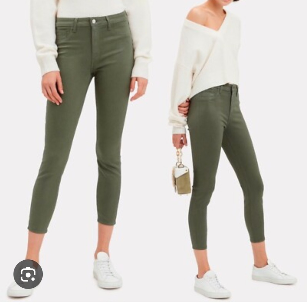 L’ agency Marguerite Skinny High Rise Pant in Army Green size 30